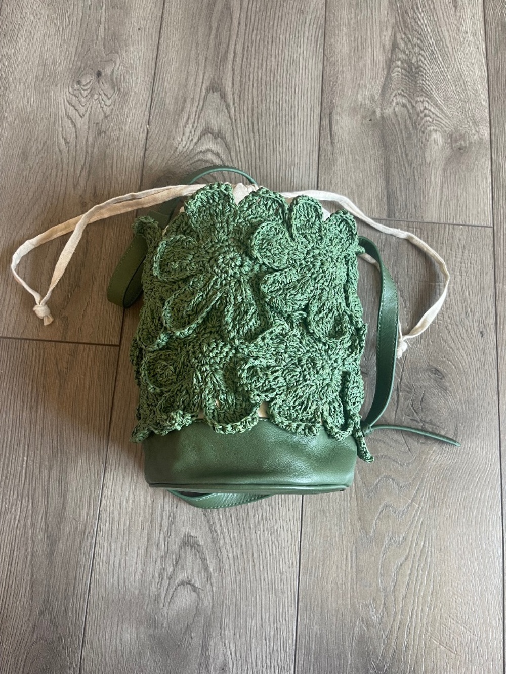 Free People Green Bucket Bag